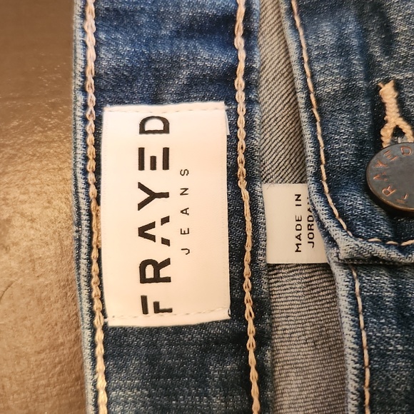 FRAYED High Rise Ankle Skinny Distressed Jeans‎ - Picture 3 of 13